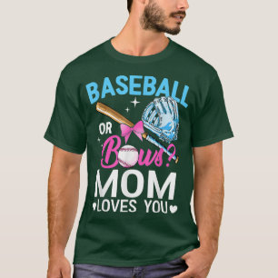 T-shirt Baseball Ou Bows Maman Vous Aime Genre Révéler Ros