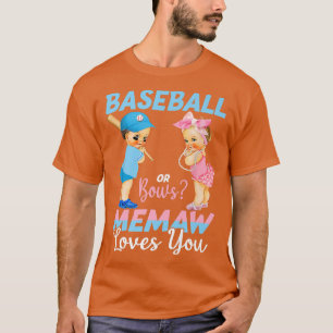 T-shirt Baseball Ou Bows Maw Aime Vous Bébé Genre Revea