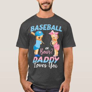 T-shirt Baseball Ou Bows Papa Vous Aime Bébé Genre Revea