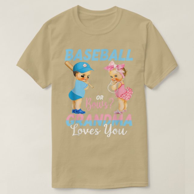 T-shirt Baseball Ou Prends Grand-Mère Vous Aime Bébé Genre (Design devant)