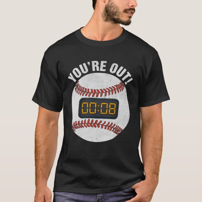T-shirt Baseball Pitch Clock 15 Seconds Rule Batter Box Do (Devant)