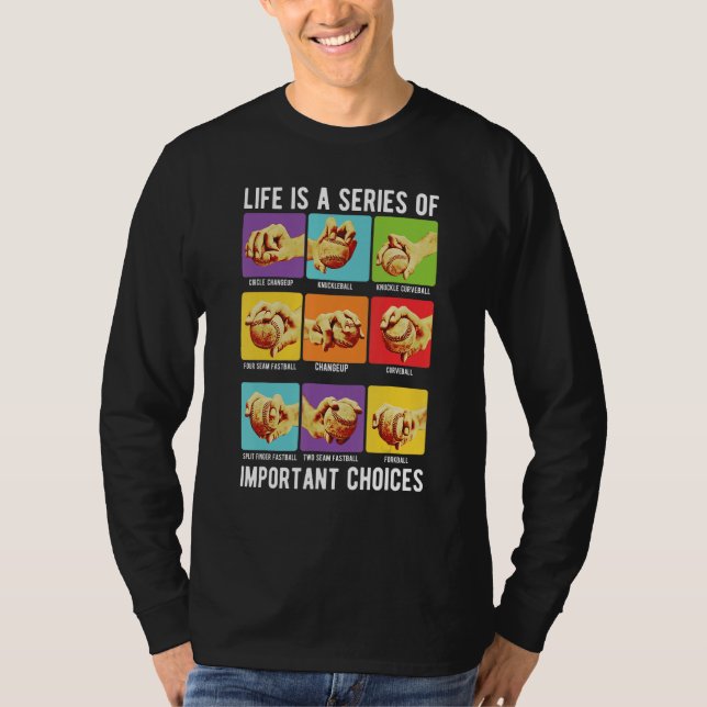 T-shirt Baseball Player Life Is A Series of Important Choi (Devant)