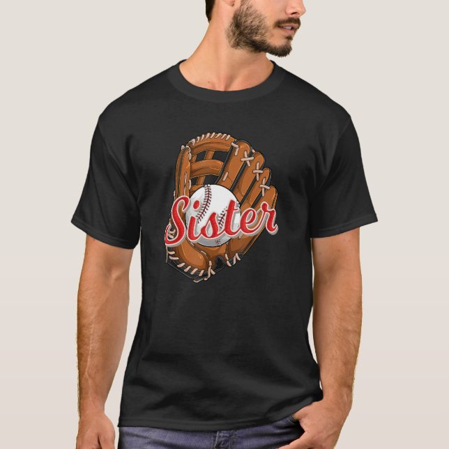 T-shirt Baseball Sister  Softball Sport Player Big Sis (Devant)