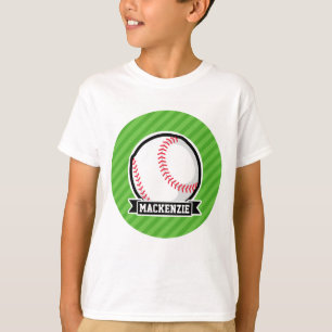 T-shirt Baseball, Softball, Green Stripes