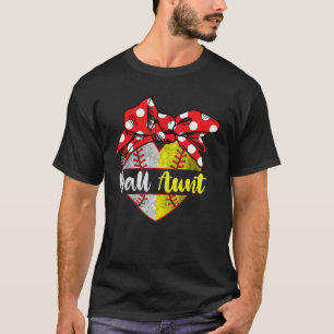 T-shirt Baseball Softball Heart Ball Tante Family Player C