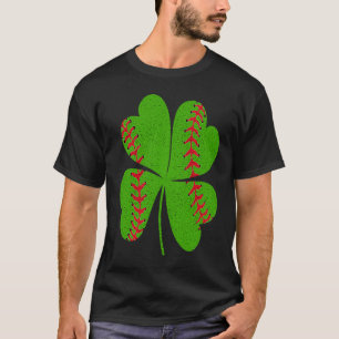 T-shirt Baseball St Patricks Day receveur lanceur Shamrock