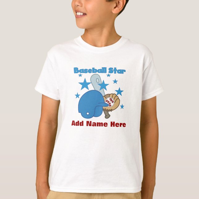 T-shirt baseball Star personnalisable (Devant)