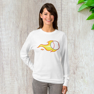 T-shirt Baseball sur les femmes de feu manches longues