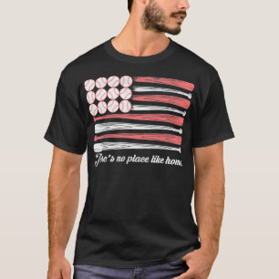 T-shirt Baseball Therex27s Pas d'endroit comme à la maison