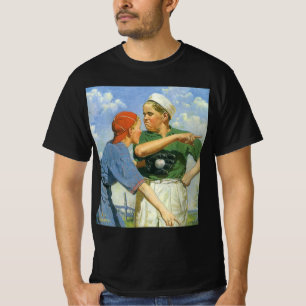 T-shirt Baseball Vintage, Enfants, Garçons Jouant aux Spor