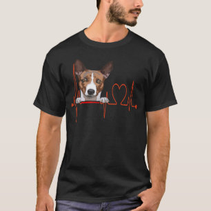 T-shirt Basenji Chien Heartbeat EKG Mes Chiens sont Mon Ca