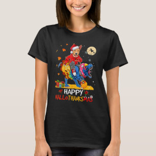 T-shirt Basenji Hallothanksmas Halloween Thanksgivin