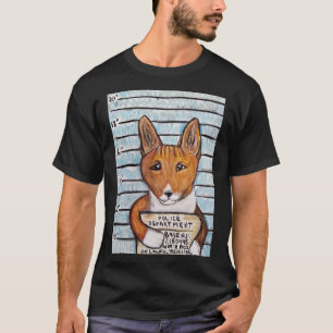 T-shirt Basenji Mugshot