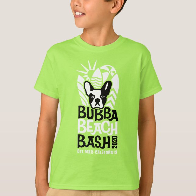 T-SHIRT BASH DE PLAGE DE BUBBA 2020 POUR LES ENFANTS (Devant)