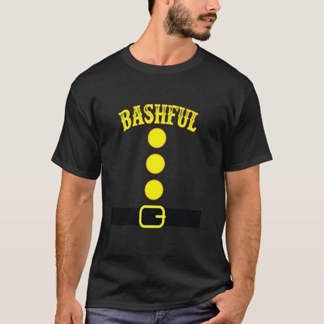 T-shirt Bashful nain drôle Costume d'Halloween jumeler Bas (Devant)