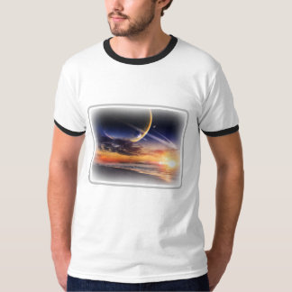 T-Shirt Basic à Manches à Bords Contrastés Cosmic