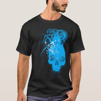 T-shirt BasicBlk SpiderSkull (SkyBlue)