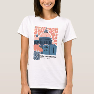 T-shirt Basilique Saint Marks Venise Italie Voyage floral