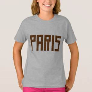 T-shirt basique acier clair PARIS CHOCOLAT