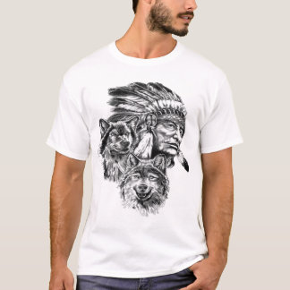 T-shirt Basique, Blanc, Créateur Indien et Animaux