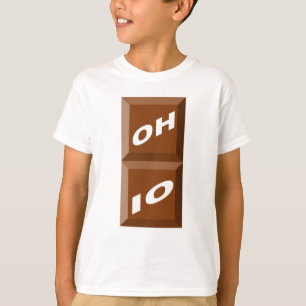 T-SHIRT  BASIQUE   BLANC  OHIO  CHOCOLAT