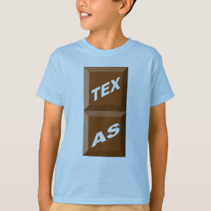 T-SHIRT BASIQUE BLEU CIEL TEXAS CHOCOLAT