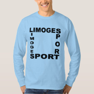 T-shirt basique bleu clair hommes LIMOGES SPORT