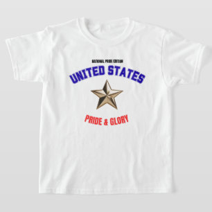 T-Shirt Basique Enfant Édition Fierté Nationale US
