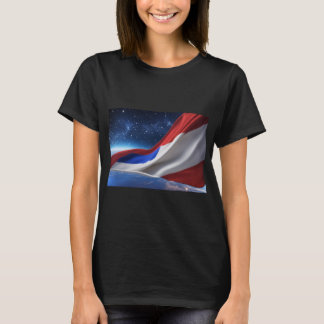 T-shirt basique pour femmes avec logo du drapeau a