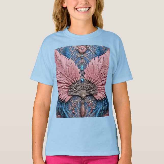T-Shirt basique pour fille (Devant)