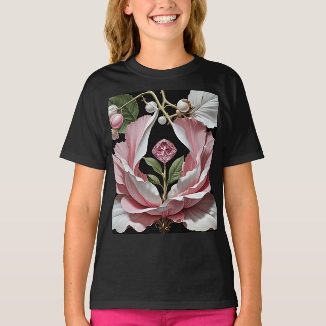 T-Shirt basique pour fille (Devant)