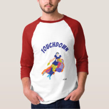 T-Shirt basique raglan à manches 3/4 : Touchdown