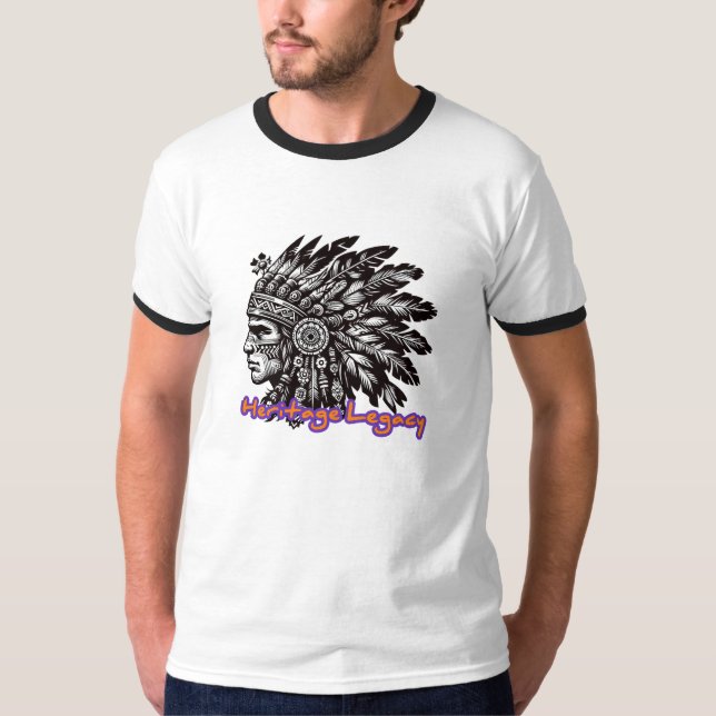 T-shirt basique ras-de-cou pour hommes (Devant)