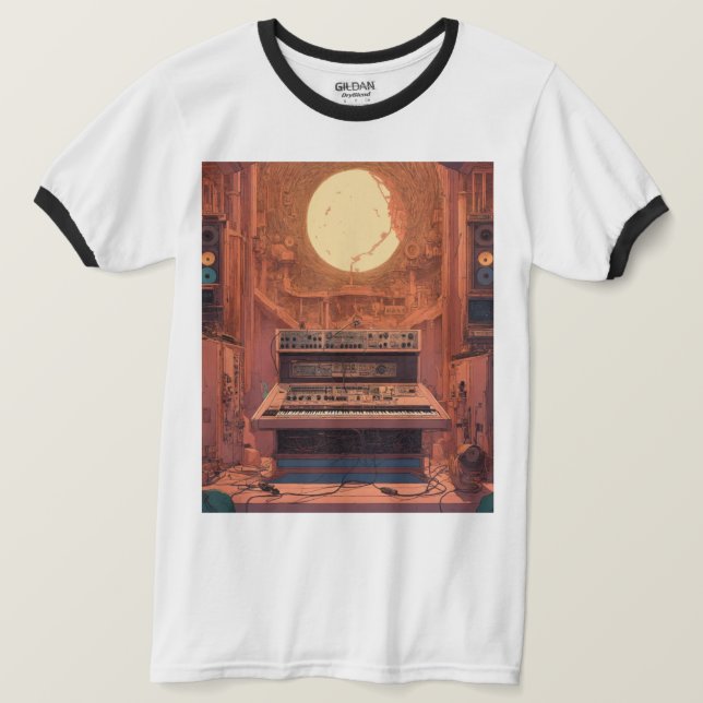 T-shirt basique ras-de-cou pour hommes (Design devant)