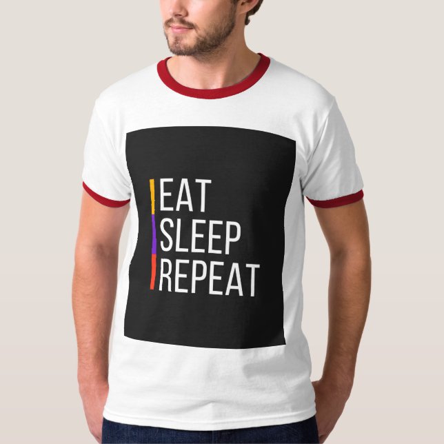T-shirt basique ras-de-cou pour hommes (Devant)
