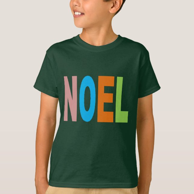 T-shirt basique vert foret Design NOEL (Devant)