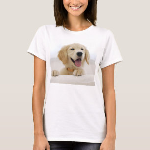 t-shirt basische Frau golden retrieverhund