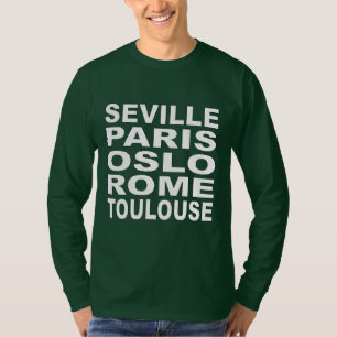 T-shirt basisches grünes Design TOURISMUS EUROPA
