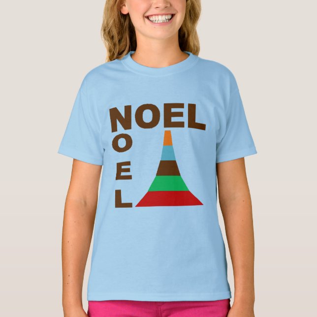 T-shirt basisches hellblaues Design WEIHNACHTEN (Vorderseite)