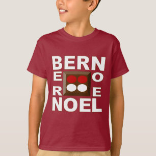 T-shirt basisches kastanienbraunes Design BERN
