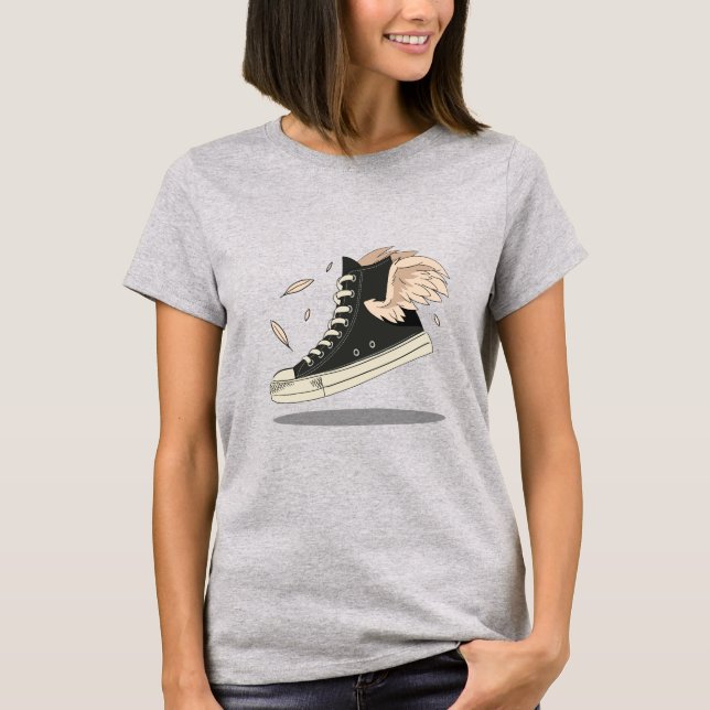 T-shirt Basket avec Basket d'ailes (Devant)