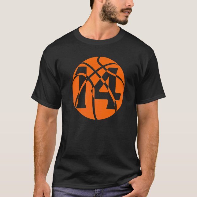 T-shirt Basket-ball 14 ans Anniversaire Joueurs Équipe Hom (Devant)