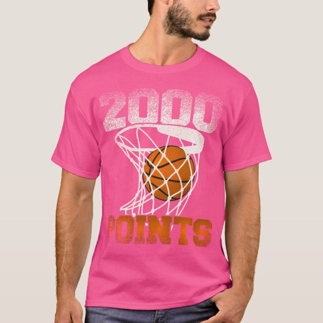 T-shirt Basket-Ball 2000 Points Pour Votre Basket Préféré (Devant)
