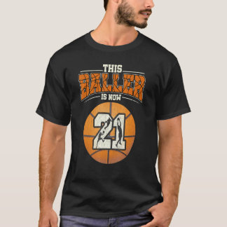 T-shirt Basket-ball 21e anniversaire fille Boy Bball 21 an