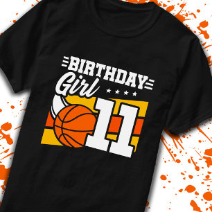 T-shirt Basket-ball Anniversaire 11 ans Fille 11e annivers