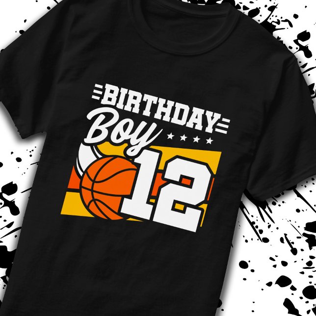 T-shirt Basket-ball Anniversaire 12 ans Garçon 12e anniver (Créateur téléchargé)