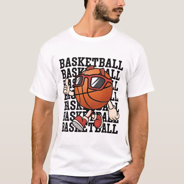 T-shirt Basket-ball avec lunettes de soleil pouces vers le (Devant)