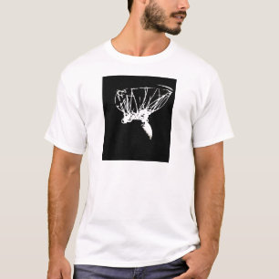 T-shirt Basket-ball Black White Pop Art