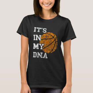 T-shirt Basket-ball C'est dans mon ADN empreintes digitale