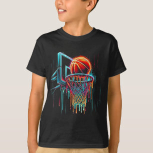 T-shirt Basket-ball coloré goutte couleur Splash Hoop Net